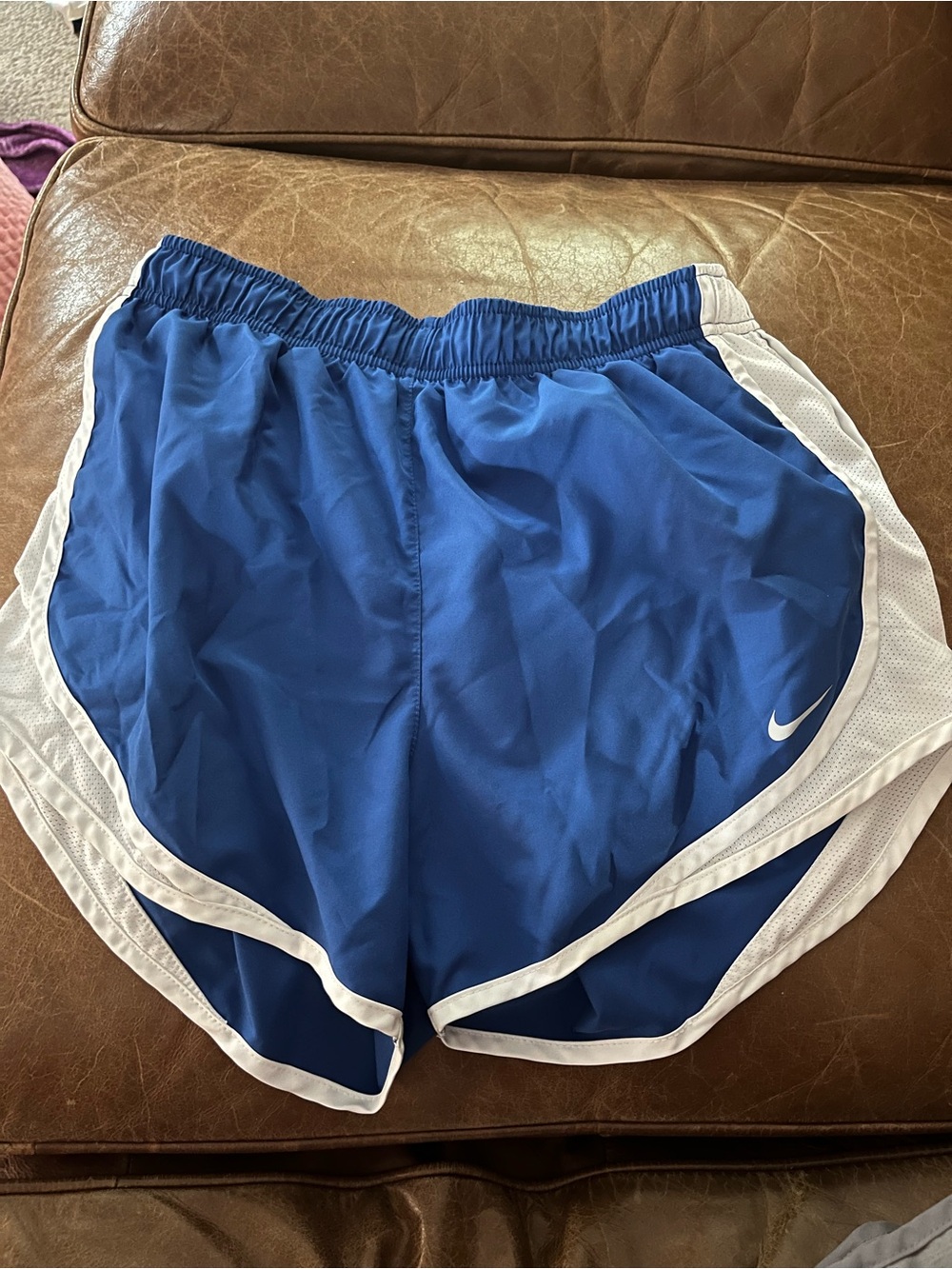 Nike Women’s Royal Blue Athletic Shorts with White Trim